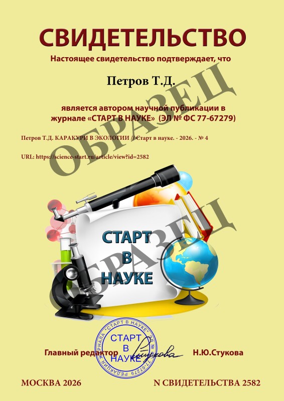 Свидетельство о публикации